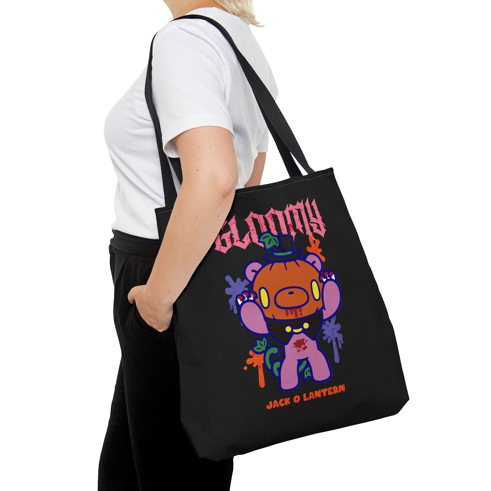 Gloomy Halloween Jack O lantern Tote Bag